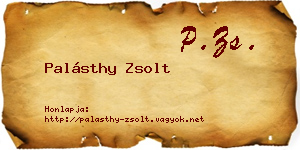 Palásthy Zsolt névjegykártya